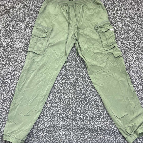 Standard Cloth Jogger Pants Men Extra Large Green Cargo‎ Drawstring 34x31 - Picture 1 of 10